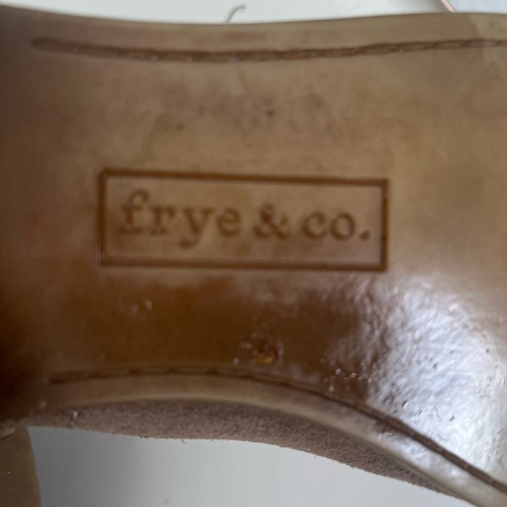 Frye & Co Sarah Shortie Suede Ankle Bootie Womens 10 Western Tan Taupe Slouchy - Picture 7 of 10